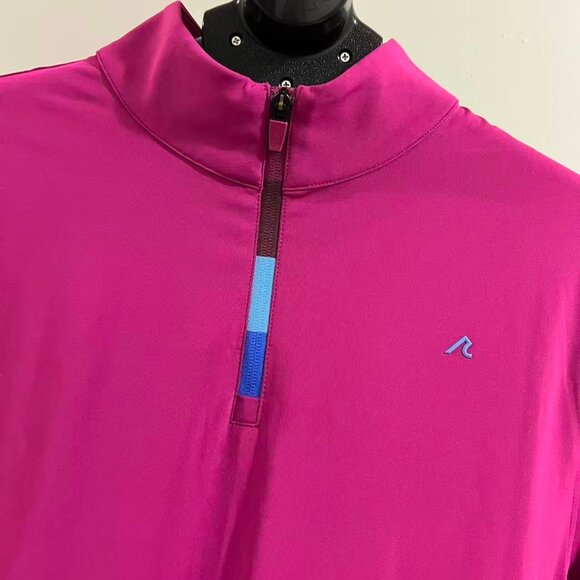 $150 NWOT Redvanly Mens Golf Fallon Quarter Zip in Bordeaux Long Sleeves Size L - Picture 4 of 14